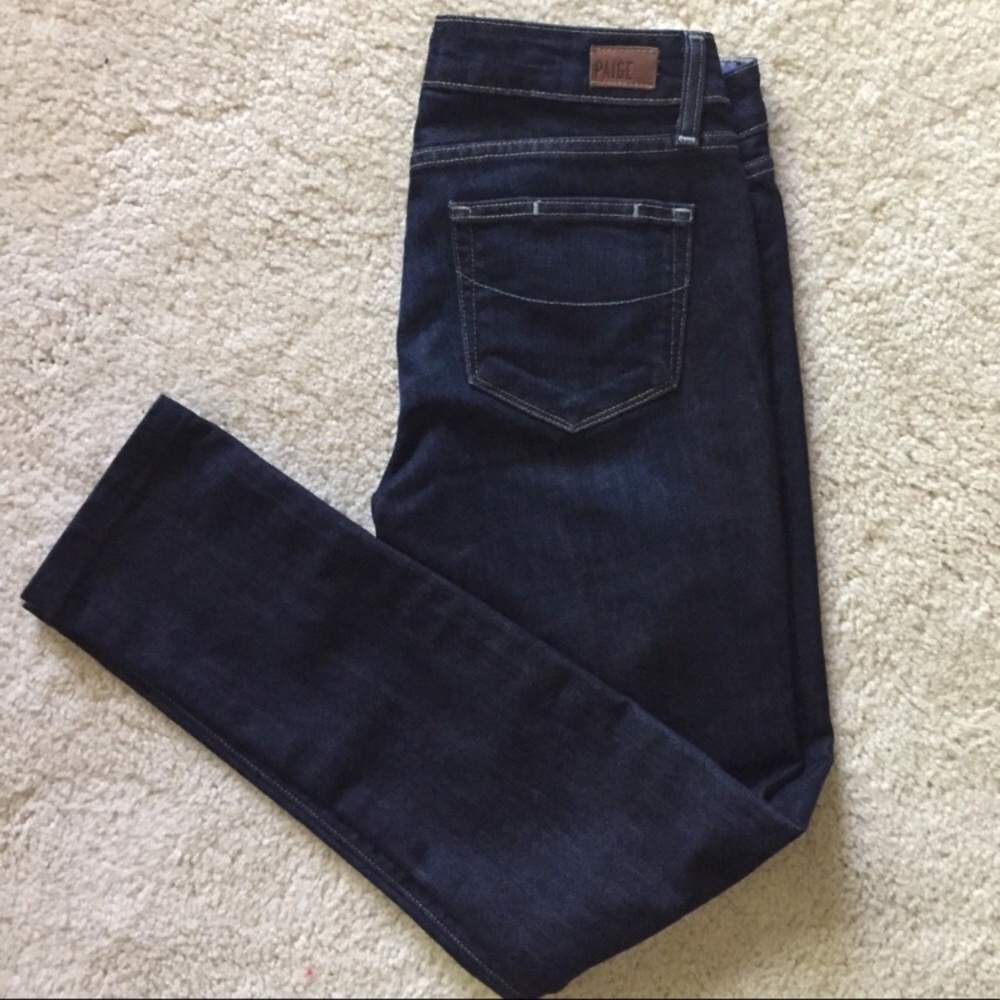 Paige Skyline Skinny Inky Blue Jeans